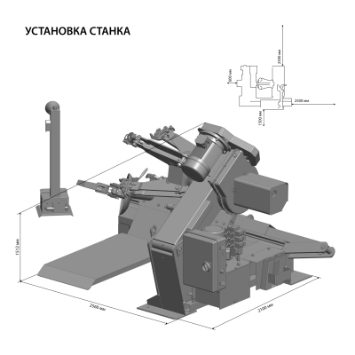 Грузовой и сельхоз шиномонтажный станок ГШС-515В Грузовой и сельхоз шиномонтажный станок ГШС-515В