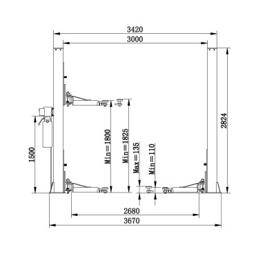 Подъемник двухстоечный ESBerg ESB TTPF-12C Подъемник двухстоечный ESBerg ESB TTPF-12C