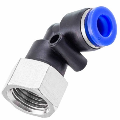 Фитинг угловой для пластиковых трубок 6 мм-внутренняя резьба 1/4'' Forsage Фитинг угловой для пластиковых трубок 6 мм-внутренняя резьба 1/4'' Forsage