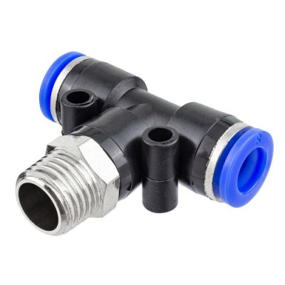 Фитинг Т-образный для пластиковых трубок 8 мм-наружная резьба 1/8'' RockForce Фитинг Т-образный для пластиковых трубок 8 мм-наружная резьба 1/8'' RockForce