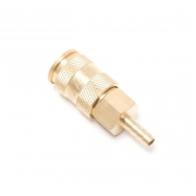 Быстроразъем пневматический с клапаном, "мама"-"елочка" 8 мм, латунь Forsage 