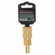 Быстроразъем пневматический с клапаном, "мама"-"елочка" 10 мм RockForce 