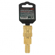 Быстроразъем пневматический с клапаном, "мама"-"елочка" 12 мм RockForce 