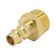 Быстроразъем пневматический "папа"-наруж. резьба 1/2", латунный Forsage 