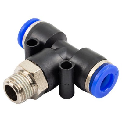 Фитинг Т-образный для пластиковых трубок 6 мм-наружная резьба 1/8'' Forsage Фитинг Т-образный для пластиковых трубок 6 мм-наружная резьба 1/8'' Forsage