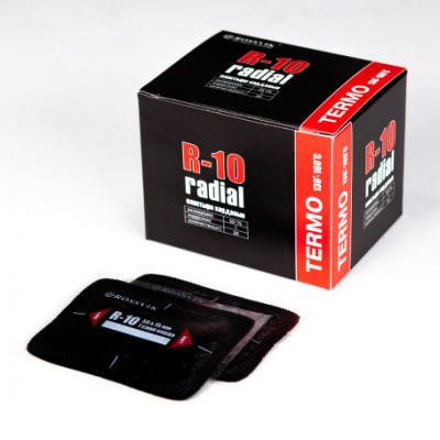 Пластырь радиальный R-10 (термо) 55х75, 1 слой корда, упак. 20шт. Пластырь радиальный R-10 (термо) 55х75, 1 слой корда, упак. 20шт.