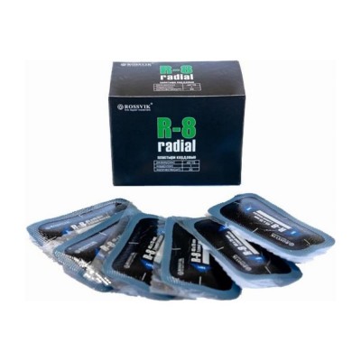 Пластырь радиальный R-08 (холодные) 45х75мм, 1 слой корда, упак. 20 шт. Пластырь радиальный R-08 (холодные) 45х75мм, 1 слой корда, упак. 20 шт.