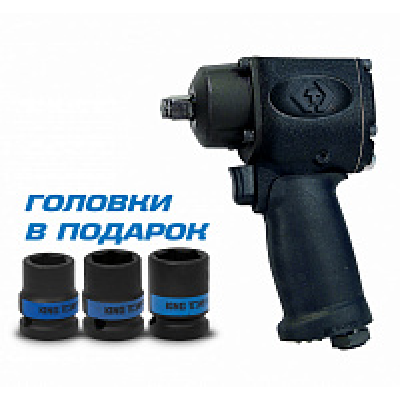 ГАЙКОВЕРТ ПНЕВМАТИЧЕСКИЙ УДАРНЫЙ 1/2", 610 НМ, КОМПАКТНЫЙ, В КОМПЛЕКТЕ 3 ТОРЦЕВЫЕ ГОЛОВКИ KING TONY P33451-045B ГАЙКОВЕРТ ПНЕВМАТИЧЕСКИЙ УДАРНЫЙ 1/2", 610 НМ, КОМПАКТНЫЙ, В КОМПЛЕКТЕ 3 ТОРЦЕВЫЕ ГОЛОВКИ KING TONY P33451-045B
