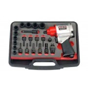 ПНЕВМОГАЙКОВЁРТ FORCE 3233, 400 НМ С НАБОРОМ УДАРНЫХ ГОЛОВОК (10-22 ММ) 23 ПР. 3/8"