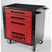 Gt4.red Тележка инструментальная Garopt 4 ящика КРАСНАЯ, Серия "Low-cost"
