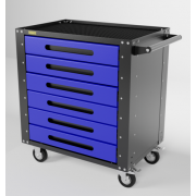 Gt6.blue Тележка инструментальная Garopt 6 ящиков СИНЯЯ, Серия "Low-cost"