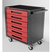 Gt6.red Тележка инструментальная Garopt 6 ящиков КРАСНАЯ, Серия "Low-cost"