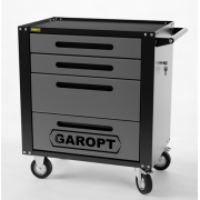 GTS4.grey Тележка инструментальная Garopt 4 ящиков СЕРАЯ, центральный замок, увеличенные колеса, доводчики,  GAROPT Серия "Standart"